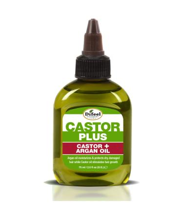 Difeel Premium Castor Plus Argan - Pro-Growth + Hydrating Premium Hair Oil 2.5 oz.