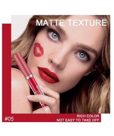 6Pcs Matte Liquid Lipstick Set - Long Lasting Waterproof Dark Red Lip Stain Makeup Kit for Women - Buy Online on SooperMarket.com
