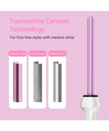 DAN Technology 1/2 Inch Curling Iron - Adjustable Temperature Tourmaline Ceramic Dual Voltage Hair Wand for International Use - 60 min Auto Shut Off - Buy Online on SooperMarket.com