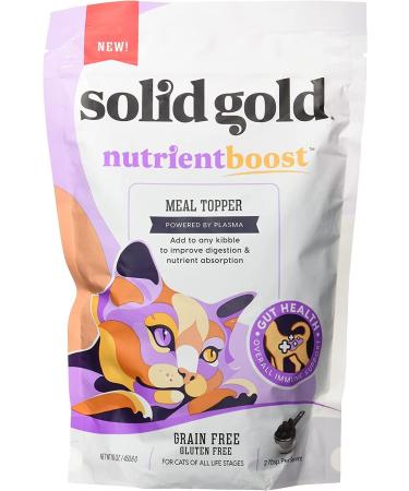 Solid Gold NutrientBoost Meal Topper for Cats - High Protein Crunchy Cat Treats Rich in Vitamins Minerals and Amino Acids - 1 Pound