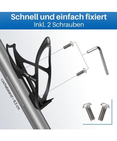 Hilo Sports Bicycle Bottle Holder - Extra Strong & Lightweight Water Bottle Holder for All Bikes - Secure 2-Screw Design - Black - Buy Online on SooperMarket.com