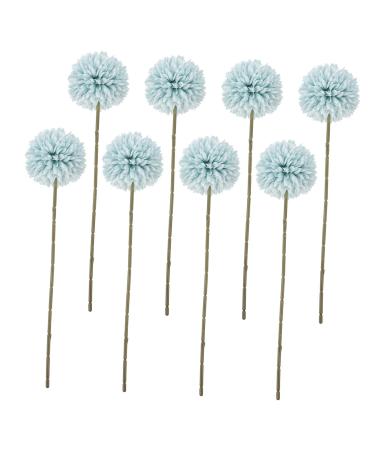 LIFKICH 8pcs Artificial Flower Green Decor Wedding Chrysanthemum Bouquet Home Decoration Desktop Decor Lifelike Faux Flower Vases in Bulk Faux Plant Bride Wedding Flowers Household Plastic Blue 30x5cm