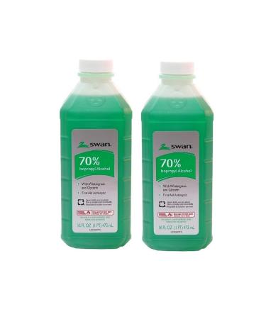 Swan Isoprophyl Alcohol 16Oz 70% Wintergreen Pack (4)