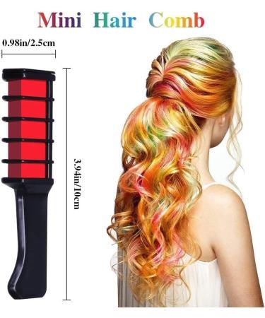 6 Colors Hair Chalk Combs for Girls Gifts Temporary Hair Color Chalk Comb Set Popular Chalks on Birthday Cosplay Halloween Party Washable Hair Chalk Pens for Girls Kids Adults - Buy Online on SooperMarket.com