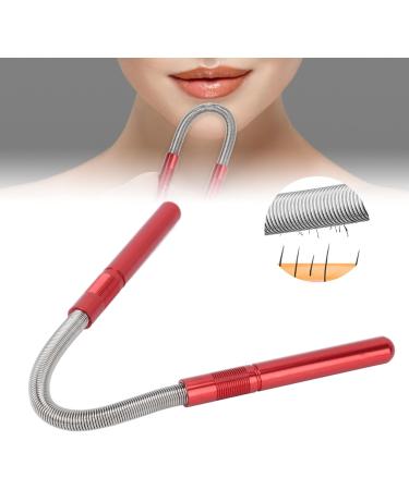 Stainless Steel Facial Hair Remover Spring - Effective Epilator for Upper Lip and Eyebrow Threading - Red - Buy Online on SooperMarket.com