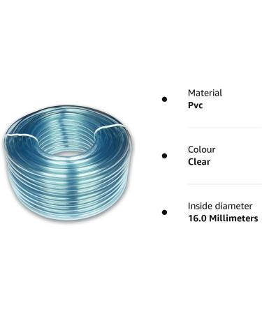 16mm Inside Diameter x 19mm Outside Diameter 5 Metres Clear PVC Flexible Flexible Vinyl Pipe Water Hose Fish AQAURIUM Pond AIR TUBING Food Grade - PENTECH MOULDING CO LTD - Made in England - Buy Online on SooperMarket.com