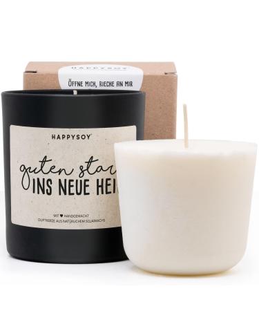 Fragrance candle + refill wax - Happysoy gifts for moving in - fragrance candle in a glass with saying as a catchment gifts apartment or house - handmade and sustainable