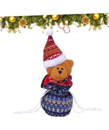 KOMBIUDA 1pc Christmas Candy Portable Storage Ornament Hanging Bag Little Knitted Bear Adorable Kids Bags - Buy Online on SooperMarket.com