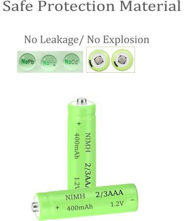 1.2V 400mAh NiMH Rechargeable Batteries - 12 Pack Button Top for DIY LED Solar Lights | International Shipping Available - Buy Online on SooperMarket.com