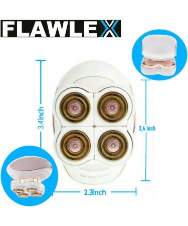 FLAWLEX Hair Remover Epilator Electric Shaver for Face Legs Arms & Body | Flawless & Smooth Skin - Buy Online on SooperMarket.com