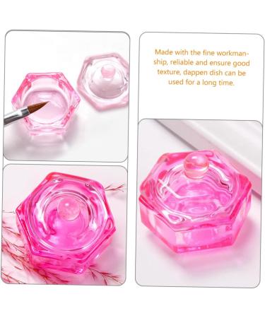 FRCOLOR 6 Pcs Drill Bits for Nails Nail Cleaner Acrylic Liquid Holder Dappen Dish Novelty Toilet Paper Cuticle Bit for Nail Drill Monomer Dish with Lid Glass Pink With Cover Nail Supplies 4.3x4.3cmx3pcs Pinkx3pcs - Buy Online on SooperMarket.com
