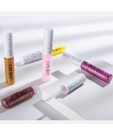 Glitter Eyeliner Liquid - Waterproof Eyeshadow Pen & Brush | Multi-Color #02 for Cosplay & Unique Looks - Buy Online on SooperMarket.com