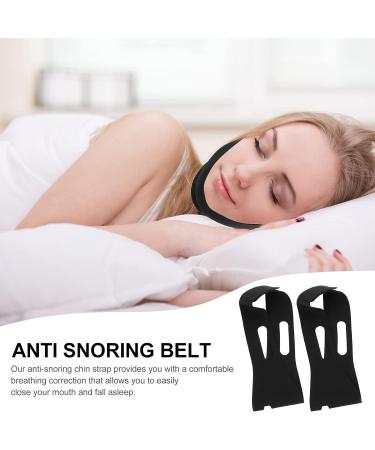 Healifty Chin Strap 2Pcs - Anti Snoring Facial Exerciser for Snoring Solution - Unisex Snore Straps in Black - Buy Online on SooperMarket.com