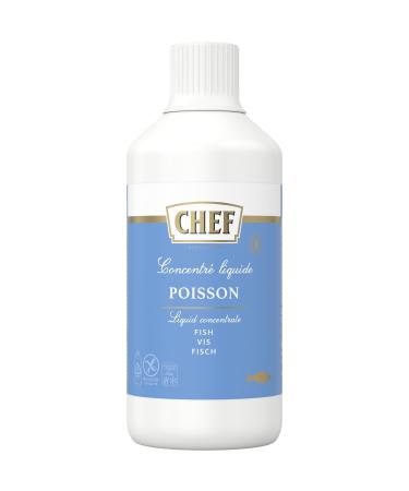 CHEF Liquid Concentrate Fish Flavor Boost for Aromatic Fish Dishes 100% Natural Flavor 1 Pack (1 x 1L)
