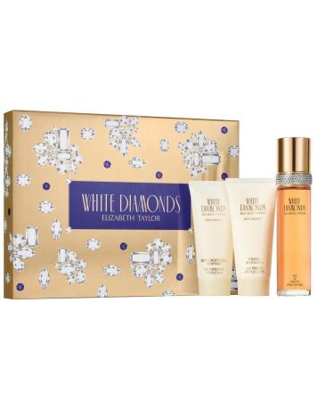 White Diamonds by Elizabeth Taylor for Women - 3 pc Gift Set 3.3oz EDT Spray, 3.3oz body lotion, 3.3oz body wash