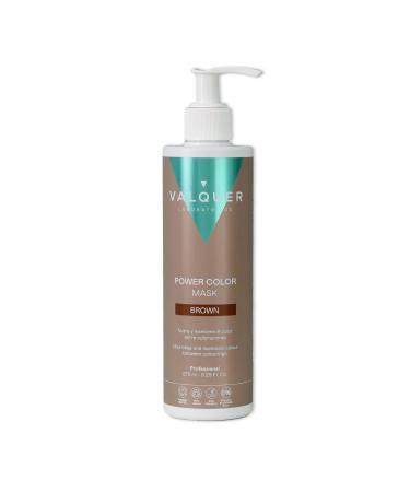V quer Professional Power Colour Dyed Hair Mask - Vegan and Sulfate- (Brown Hair) - Hair Colour Booster - 275ml