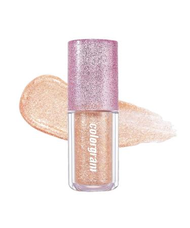 COLORGRAM Milk Bling Shadow - 12 Humming Coral | Pigmented Liquid Glitter Eyeshadow  Long-Lasting Shimmer type for Daily Makeup 0.11 fl.oz.  3.2g (12 Humming Coral) 07 Humming Coral (12)
