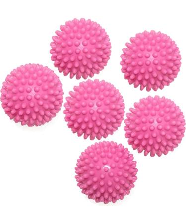 Saibit Reusable Dryer Balls Tumble Laundry Wash Balls Non Melt Dryer Balls for Speeding Drying and Reducing Creases for Clothes (Pink)