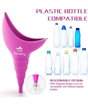 Female Urination Device - Silicone Funnel Urine Cups for Women | Portable & Reusable Pee Funnel for Outdoor Activities & Camping (Fuchsia Purple) - Buy Online on SooperMarket.com