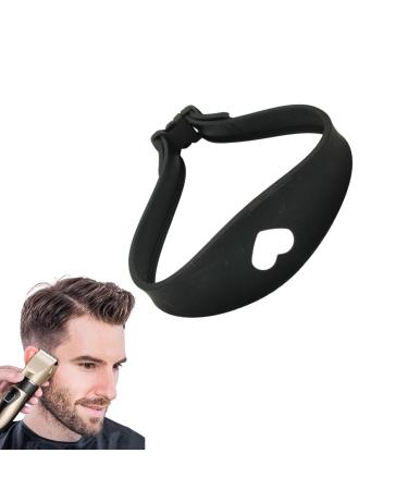 Aznever Hairline Shaping Tool Hairline Trimming and Shaping Tool Adjustable Curved Silicone Haircut Bands for Hair Salons and Home Black