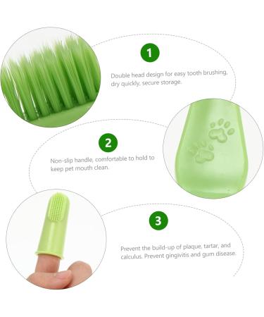 ORFOFE 1 Set Pet Toothbrush Kitten Toothbrushes Dog Toothbrush for Small Dogs Dog Toothpaste Pets Pp Green - Buy Online on SooperMarket.com