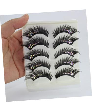 5 Pairs Diamond Rhinestone Color Eyelashes - Natural False Lashes for Women - Buy Online on SooperMarket.com