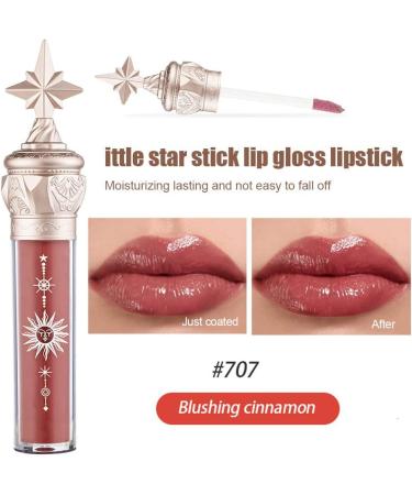 Tinted Lip Balm - Mirror Gloss Lip Stain, Plumper Gloss, Moisturizing Nude Liquid Lipstick (Blushing Cinnamon 707) - Buy Online on SooperMarket.com