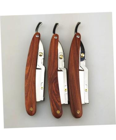 Angoily 2pcs Metal Manual Razor Set - Safe Shaving Razor for Men with Wooden Handle | International Shipping Available - Buy Online on SooperMarket.com