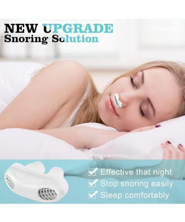 2-in-1 Anti Snoring Nose Air Purifier for Men and Women - Stop Snoring and Improve Sleep Quality with Nasal Vents Plugs Clip - CPAP Users Friendly (White) - Buy Online on SooperMarket.com