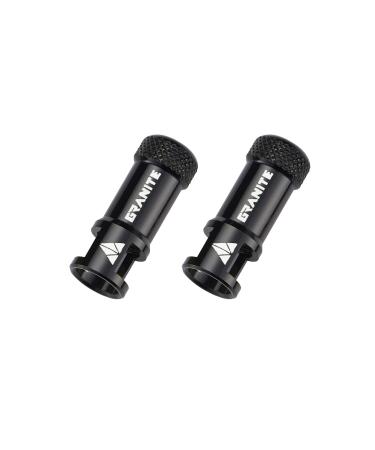 Granite Juicy Nipple Valve Caps with Valve Core Removal Function Easy to Use Bicycle Tire Covers (Black).
