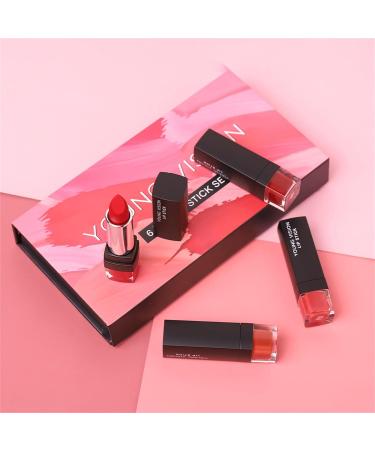 Hudhowk's 6-Part Sexy Lipstick Set | Long-Lasting Matte Velvet | Waterproof & Moisturizing | Non-Stick Lipsticks for All-Day Wear - Buy Online on SooperMarket.com