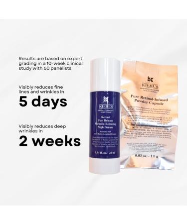 Kiehl's Retinol Fast-Release Night Serum - 0.94 oz | Wrinkle Reducing Formula - Buy Online on SooperMarket.com