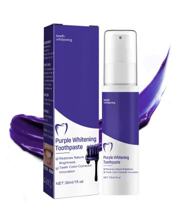 Purple Toothpaste for Teeth Whitening  Whitening Toothpaste for Adults Tooth Stain Removal  Purple Teeth Whitening  Tooth Colour Corrector  Gentle Formula  30ml