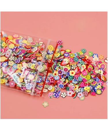 EGURE 1000 Pieces 3D Nail Art Polymer Clay Slices - Colorful Soft Tone Pearl Nail Stickers for Flower & Fruit Handicrafts - Buy Online on SooperMarket.com