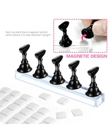 NOVAL DIY Press on Nail Making Kit - 500PCS Full Cover Coffin Nail Tips with Magnetic Holder, Glue, Cutter Clipper & Adhesive Putty - Nail Art Set - Buy Online on SooperMarket.com