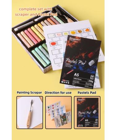 YNTCHENG Soft Oil Pastels Set - 52 Colors for Kids and Artists | Professional Pastels Art Supplies with Pad and Scraper - Buy Online on SooperMarket.com