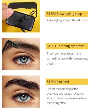 Eyebrow Soap Brow Eyebrow Shaping Soap Eyebrow Shaping Wax Eyebrow Setting Gel Waterproof Eyebrow Cream Makeup Balm for Natural Brows Stylish - Buy Online on SooperMarket.com