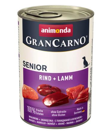Animonda Grancarno dog food senior wet food for older dogs from 7 years beef - lamb 6 x 400g single beef + lamb 400 g (6 Pack)