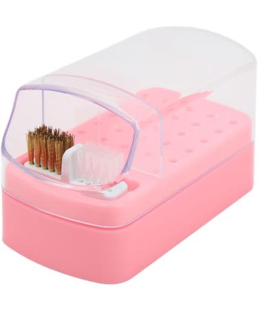 Nail Drill Bits Cleaning Brush Holder 30 Holes Space Saving Dust Proof Nail Drill Bit Holder for Nail Salon for Nail Technician (Roseate) - Buy Online on SooperMarket.com