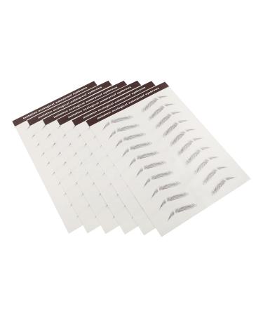 FOYTOKI 6pcs Eyebrow Stickers Brown Fake Eyebrows Makeup Eyebrow Transfer Black Eyebrow Water Transfer Paper 5.8X1X0.1CM Brown