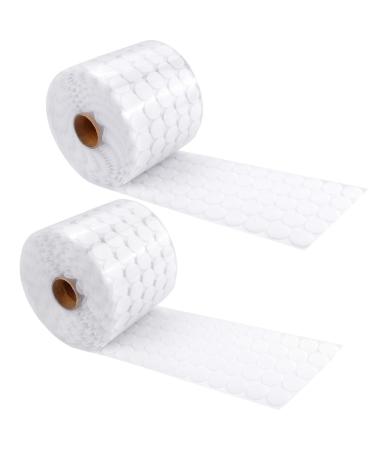 JANYUN Self Adhesive Dots 3/4 (20mm) 0.79inch Diameter White Sticky Back Coins Hook and Loop Dots Circle Dots Stickers Tapes Tapes for Classroom Home Office(300)