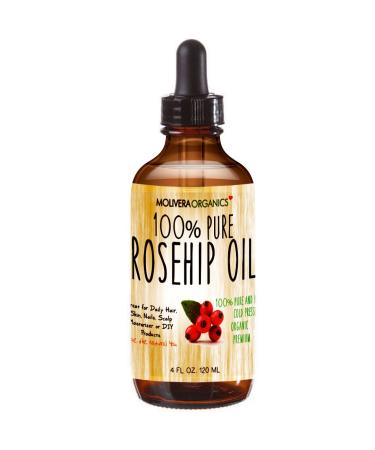 4oz Rosehip Oil for Radiant Skin - Cold Pressed Pure Rose Hip Seed Oil for Face & Body - Natural Moisturizer with Anti-Aging Benefits