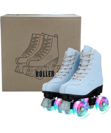 Jessie PU Leather Roller Skates for Women | Adjustable Holographic Speed Skates | Indoor/Outdoor Roller Skates for Adults & Girls Boys (Size 38) - Buy Online on SooperMarket.com