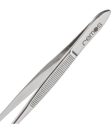 REMOS Stainless Steel Tweezers - Slanted & Cranked Tip - 8 cm | Precision for Perfect Grooming & Crafting - Buy Online on SooperMarket.com