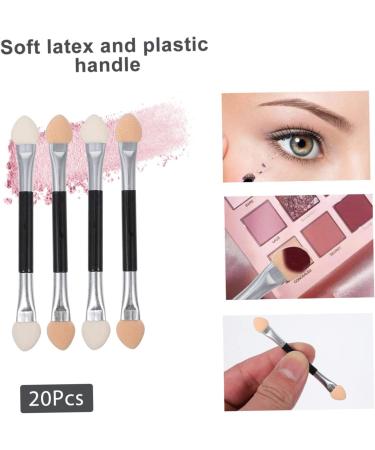 MUSISALY 20pcs Latex Eye Shadow Stick Sponge Tipped Dual Sided Eyeshadow Brush Eye Makeup Plastic - Buy Online on SooperMarket.com