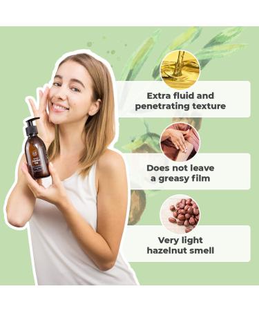 Buy Bionoble Organic Jojoba & Castor Oil Bundle - 100ml Vegan Hair Beard Eyelash & Nail Care - Cruelty-Free with Glass Bottle & Pump - Buy Online on SooperMarket.com