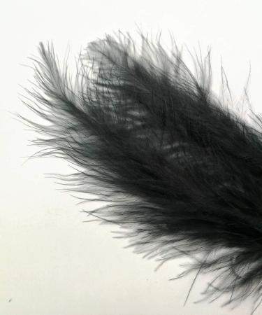 100pcs Black Marabou Feathers 4-6 Inches for Crafts, Dream Catcher & Fly Tying - Buy Online on SooperMarket.com