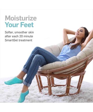 NatraCure 5-Toe Gel Lined Moisturizing Socks with Aloe & Shea Infusion - Hydrating Spa Socks for Soft, Smooth Feet - Ideal for Dry, Cracked Heels - Small - Buy Online on SooperMarket.com