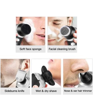 5 in 1 Electric Shaver - USB Rechargeable Floating Heads Nose & Ear Hair Trimmer Men s Facial Cleaning Brush - Buy Online on SooperMarket.com