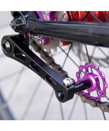 Aluminum Alloy Bike Chain Adjuster Converter | Single Speed Rear Derailleur Tensioner - Black - Buy Online on SooperMarket.com